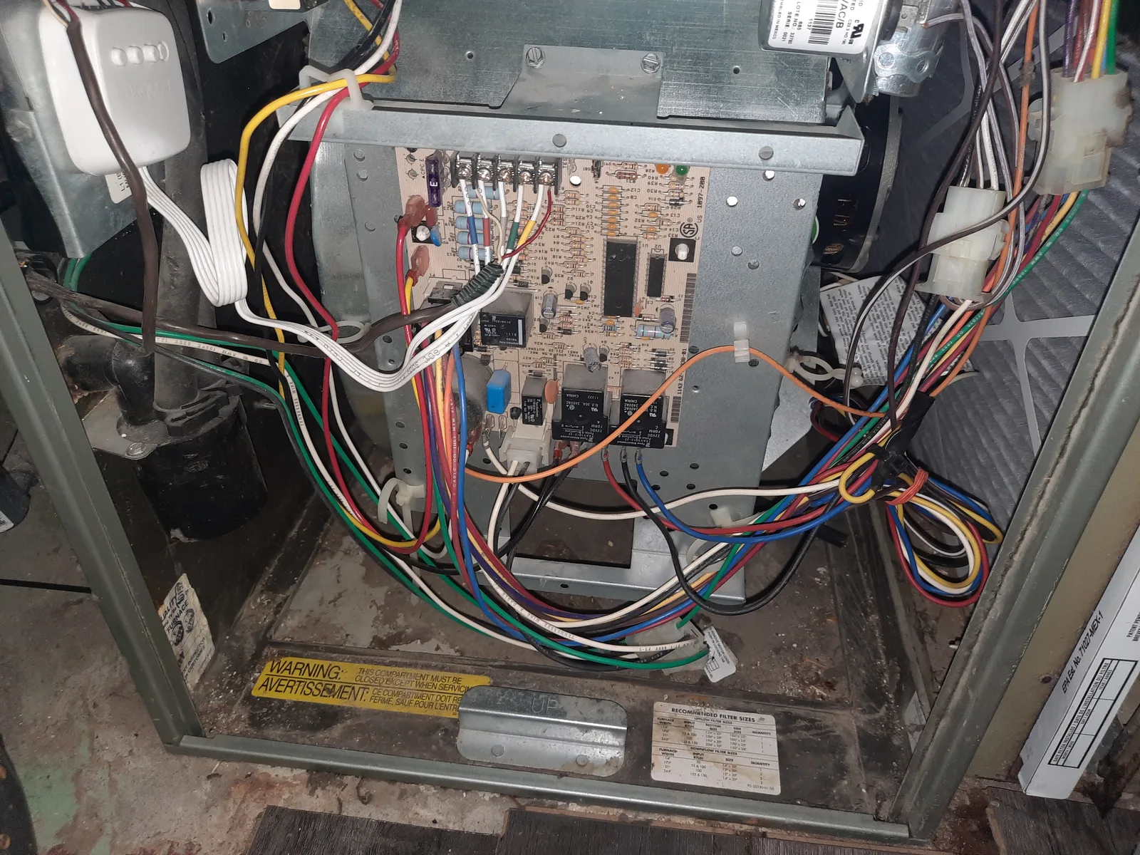 Heating equipment controls documented during inspection